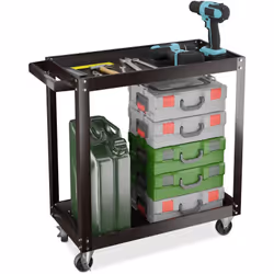 Marre des outils éparpillés dans votre garage ou votre atelier ? Alors optez pour ce chariot d'atelier ! Grâce à ces 2 niveau ...