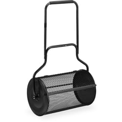 Relaxdays - pandeur à engrais pour gazon, distributeur compost, terreux, manuel, 80 l, poignée, hlp: 118x72x41 cm, noir