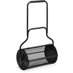 Relaxdays - pandeur à engrais pour gazon, distributeur compost, terreux, manuel, 65 l, poignée, hlp: 117x74x36 cm, noir