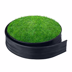 Relaxdays Bordure de jardin flexible en plastique pour pelouse et parterre H x L : 10 x 1200 cm noire