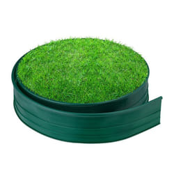 Relaxdays Bordure de jardin flexible en plastique pour pelouse et parterre H x L : 10 x 1200 cm vert foncé