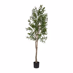 Envie d'apporter une touche de fraicheur à votre intérieur ? Alors cet olivier artificiel est fait pour vous ! Cet arbre arti ...