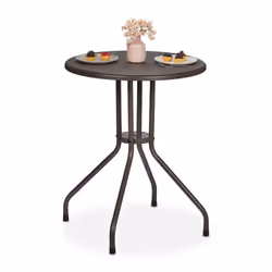 Passez un été inoubliable avec cette magnifique table de jardin à l'aspect rotin décoratif ! Cette table ronde peut accueilli ...