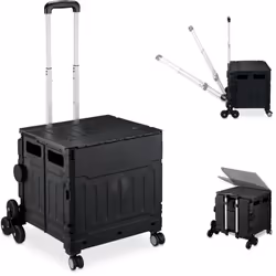 Découvrez le plaisir de faire vos emplettes avec ce chariot à roulettes pliable. Grâce à son grand volume et sa capacité de c ...