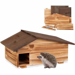 Cet abri en bois de pin naturel offre une protection idéale pour l’hibernation des hérissons. La maison est conçue avec 2 par ...