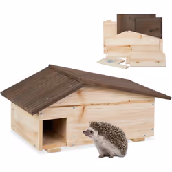 Cet abri en bois de pin naturel offre une protection idéale pour l’hibernation des hérissons. La maison est conçue avec 2 par ...