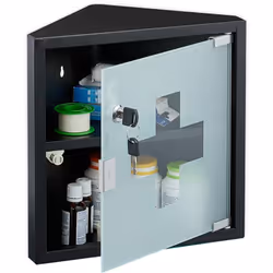 Envie de mettre un peu d'ordre dans vos médicaments ? Alors cette armoire est faite pour vous ! Elle dispose de 2 compartimen ...