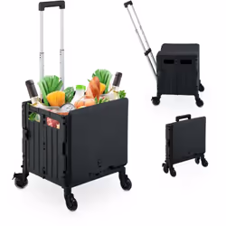 Redécouvrez le plaisir de faire vos emplettes avec ce chariot pratique avec couvercle ! Grâce à son grand volume et sa capaci ...