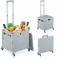 Redécouvrez le plaisir de faire vos emplettes avec ce chariot pratique avec couvercle ! Grâce à son grand volume et sa capaci ...