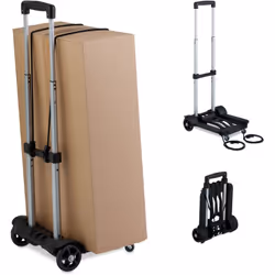 Avec ce chariot à plate-forme, vous disposez d'une aide au transport fiable à domicile. Que ce soit pour des cartons lors d'u ...
