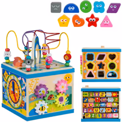 Ce cube multi-activités est idéal pour stimuler la motricité fine, la coordination main-œil et la pensée logique des enfants. ...