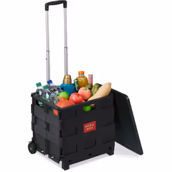 Faites vos courses en souriant avec ce chariot à roulettes pliable. Avec son grand volume et sa capacité de charge élevée, le ...