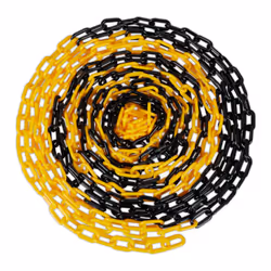 La chaîne de balisage en plastiquejaune et noir est l'outil idéal pour sécuriser et délimiter vos espaces. Quece soit pour re ...