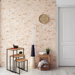 Lot de 3 tables d'appoint, empilables, 3 tailles, carrées, métal, pour le salon, déco, nature - noir - Relaxdays