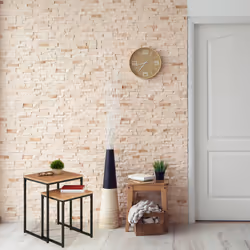 Relaxdays - Lot de 2 tables d'appoint, empilables, 2 tailles, carrées, métal, pour le salon, déco, marron clair - noir