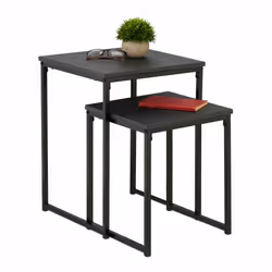 Relaxdays 10049647_469, 2 étagères, Noir, Panneau de fibres de densité moyenne (MDF), Noir, 30 kg, Fer