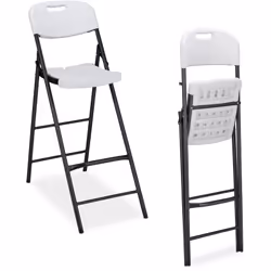 Vous êtes à la recherche des chaises parfaites pour votre bar de jardin ? Alors, optez pour ce lot de 2 chaises pliantes en p ...