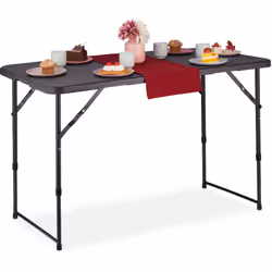 Cette table de camping est parfaitement adaptée pour vos séjours en camping, vos soirées barbecue et vos fêtes. Conçue pour a ...