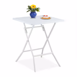 Créez en un rien de temps une atmosphère chaleureuse sur votre balcon avec cette table de jardin pliante pour l'extérieur. Gr ...