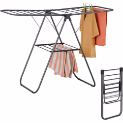 Vous en avez marre de manquer d’espace pour suspendre votre linge ? Alors, cet étendoir pliable à 2 niveaux est fait pour vou ...