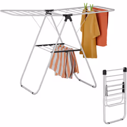 Vous en avez marre de manquer d’espace pour suspendre votre linge ? Alors, cet étendoir pliable à 2 niveaux est fait pour vou ...