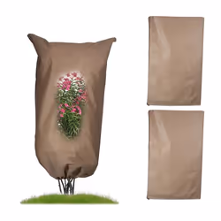 Relaxdays Voile dhivernage pour plantes dextérieur lot de 3 housse de protection 140x80 cm non tissé beige
