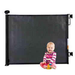 Relaxdays - Barrière de sécurité extensible, ouverture 70-140 cm, perçage, protection enfants et chiens, noire