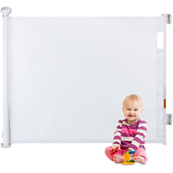 Relaxdays - Barrière de sécurité extensible, ouverture 70-180 cm, perçage, protection enfants et chiens, blanche