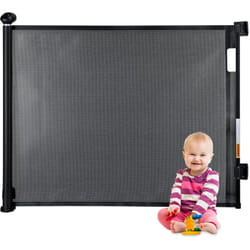 Relaxdays - Barrière de sécurité extensible, ouverture 70-180 cm, perçage, protection enfants et chiens, noire