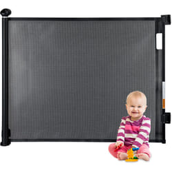 Relaxdays - Barrière de sécurité extensible, ouverture 70-140 cm, perçage, escalier, porte, protection, noire