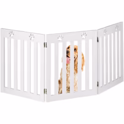 Les escaliers et les portes présentent parfois un véritable danger pour les animaux domestiques. Cette barrière de sécurité e ...