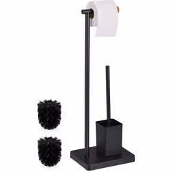Avec ce serviteur WC chic, votre papier toilette et votre brosse WC sont toujours à portée de main ! Que vous souhaitiez l’in ...