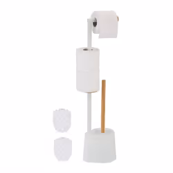 Avec ce serviteur WC chic, votre papier toilette et votre brosse WC sont toujours à portée de main ! Vous pourrez placer ce s ...