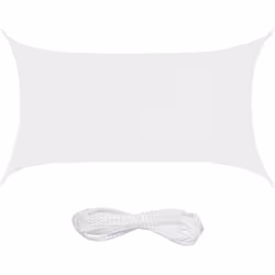 La voile de balcon rectangulaire en tissu polyester offre non seulement une ombre généreuse, mais elle protège également effi ...