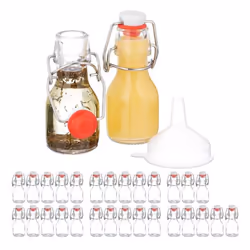 Relaxdays 4052025878733, Bouteille, 50 L, Transparent, Verre, Plastique, Acier inoxydable, 50 mm, 45 mm