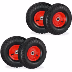 Vous êtes à la recherche de nouvelles roues pour votre chariot de transport ? Alors ce lot composé de 4 roues 4.10/3.50-4 est ...