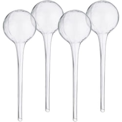 Relaxdays - Bulle d'arrosage pour vos plantes, en lot pratique de 4, en verre, h x d : 30 x 9 cm, transparent