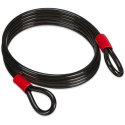 Relaxdays - Câble antivol, 5 mètres, en acier, à boucles, ø 12 mm, pour vélo, moto, meubles de jardin, noir
