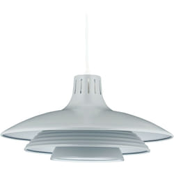 Relaxdays - Lampe à suspension, plafonnier moderne, abat-jour métal, HxD : 102 x 36 cm, E27, cuisine chambre salon, gris