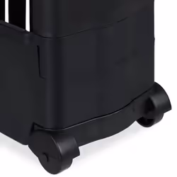 Tagère de cuisine à roulettes, 5 niveaux, rangement étroit, hlp 131x12,5x54 cm, plastique, noir - Relaxdays - Vue supplémentaire 5