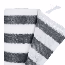 Relaxdays Brise-vue antidéchirure cache-vue jardin et balcon résistant UV tissu HDPE 2 x 6 m blanc/gris