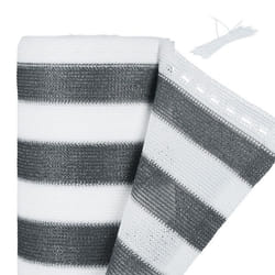 Relaxdays Brise-vue antidéchirure cache-vue jardin et balcon résistant UV tissu HDPE 2 x 6 m blanc/gris