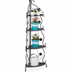 Cet escalier pour plantes en métal vous offre enfin la place nécessaire pour disposer vos différentes fleurs. Répartissez jol ...
