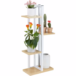Cetescalier pour plantes en métal vous offre enfin la place nécessaire pour mettreen scène vos plus belles fleurs. Les 4 étag ...