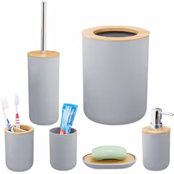 Avec ce set d’accessoiresde salle de bain, vous unifiez l’esthétique de votre salle de bain. Cetensemble de 6 accessoires pou ...