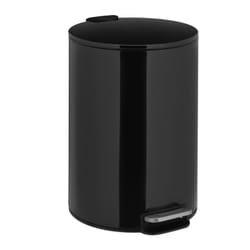Relaxdays - Poubelle à pédale, 12 l, seau intérieur amovible, métal, poubelle de bureau, dimensions : 38x26x30 cm, noire