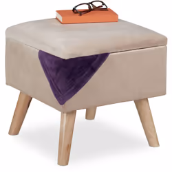 Ce tabouretélégant au revêtement en velours est une pièce décorative incontournable pourtoute la maison. Le coffre intérieur  ...