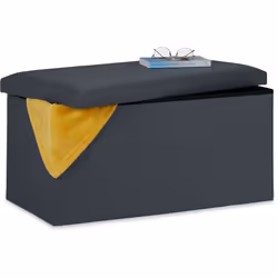 Le banc pliable avec espace de rangement est une solution 2 en 1 intelligente pour votre salon. Rangez les coussins, les couv ...