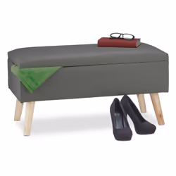 Optez pour cette banquette très élégante avec pieds en bois d'eucalyptus et assise en similicuir pour un contraste intéressan ...