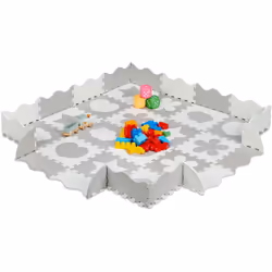 Cetapis de jeu souple en puzzle garantit de la joie pour les tout-petits. Letapis puzzle, qui peut être assemblé de manière f ...